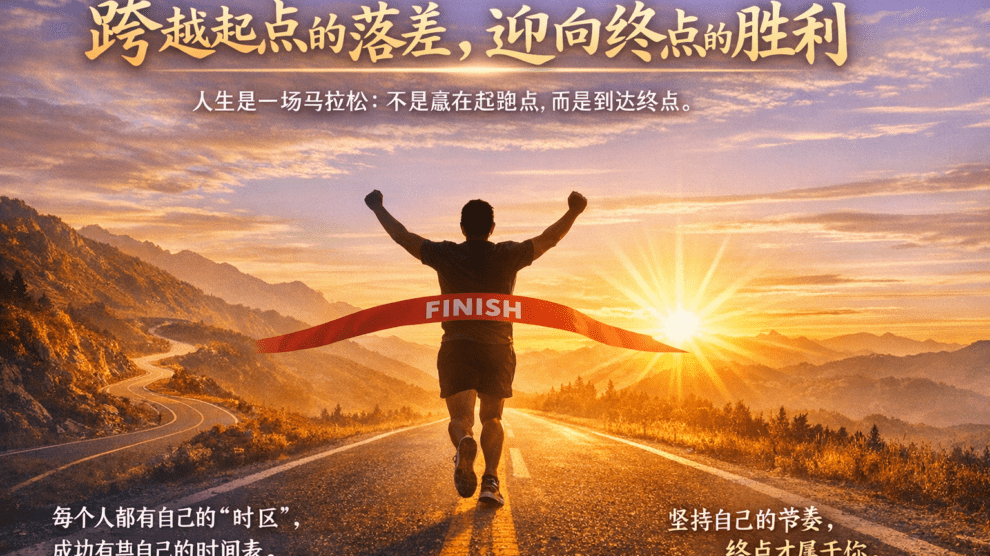 跨越起点的落差，迎向终点的胜利