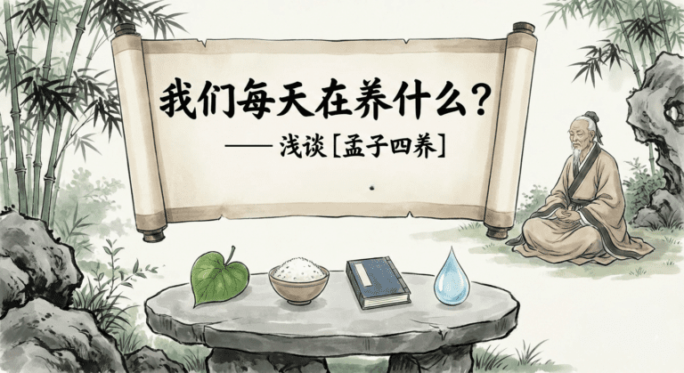 我们每天在养什么? 浅谈［孟子四养］