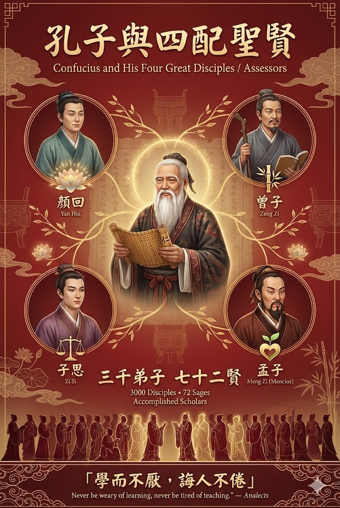 孔子與四配聖賢