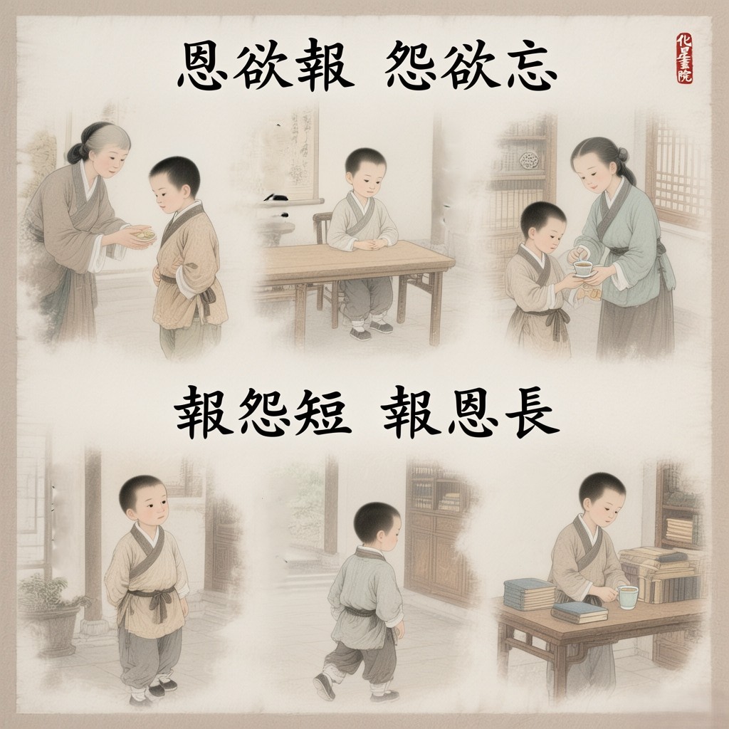 恩欲報　怨欲忘　報怨短　報恩長